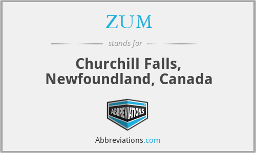 What is the abbreviation for churchill falls, newfoundland, canada?